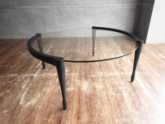 ポラダ Porada ジオット リビングテーブル GIOTTO LIVING TABLE ガラス天板 チェリー材 ウェンジ 廃番カラー アクタス取扱 参考価格152,900円 ♪