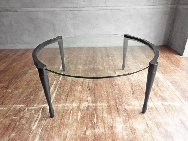 ポラダ Porada ジオット リビングテーブル GIOTTO LIVING TABLE ガラス天板 チェリー材 ウェンジ 廃番カラー アクタス取扱 参考価格152,900円 ♪