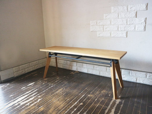 ヒロファニチャー hiro furniture bench003 ベンチ Mサイズ オーク材 アイアン 定価67.100円 ◎