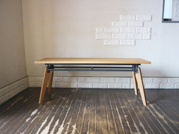 ヒロファニチャー hiro furniture bench003 ベンチ Mサイズ オーク材 アイアン 定価67.100円 ◎