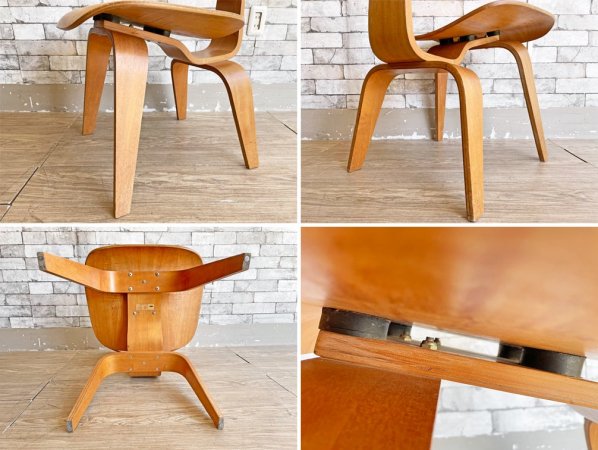 エヴァンス・プロダクツ EVANS PRODUCTS プライウッドダイニングチェア DCW イームズ C&R Eames 1940s ミッドセンチュリー USビンテージ Vintage 希少 ●