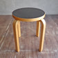 アルテック Artek Stool60 スツール バーチ材 リノリウム ブラック アルヴァ・アアルト Alvar Aalto 北欧家具 B ♪