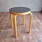 アルテック Artek Stool60 スツール バーチ材 リノリウム ブラック アルヴァ・アアルト Alvar Aalto 北欧家具 A ♪