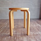 アルテック Artek Stool60 スツール バーチ材 リノリウム ブラック アルヴァ・アアルト Alvar Aalto 北欧家具 A ♪