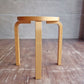 アルテック Artek Stool60 スツール バーチ材 リノリウム ブラック アルヴァ・アアルト Alvar Aalto 北欧家具 A ♪