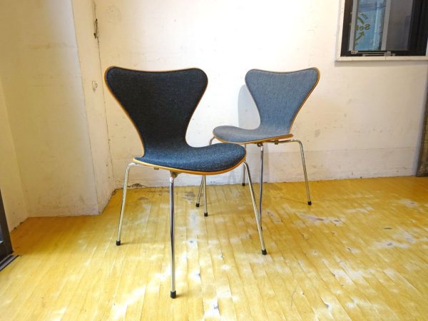 フリッツハンセン Fritz Hansen セブンチェア フロントパティング新品張替品 NC127 アルネ・ヤコブセン Arne Jacobsen デンマーク 北欧家具★