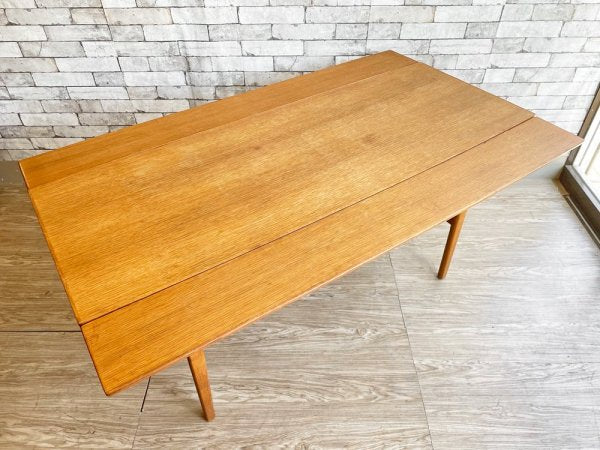 北欧ビンテージ Scandinavian Vintage オーク材 エレベーターテーブル ローテーブル ダイニングテーブル W144cm 伸長式＆昇降可 北欧家具 ●