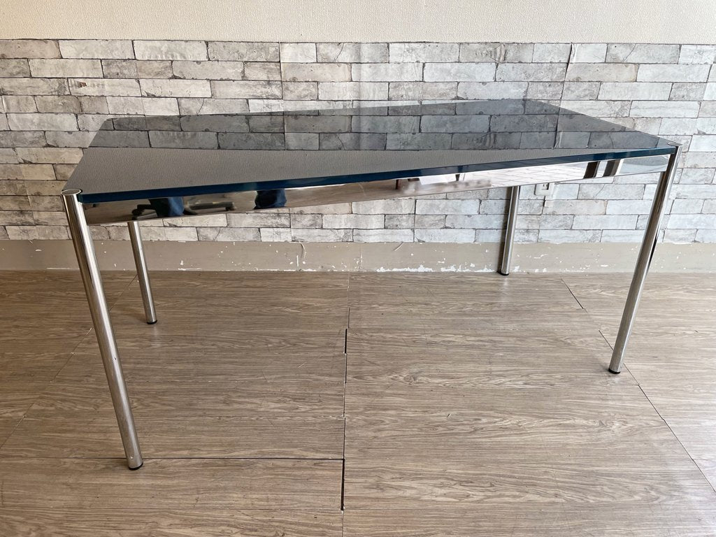 USMモジュラーファニチャー USMハラー テーブル USM Haller Table ガラス ダイニングテーブル W150cm オフィス デスク 現状品 ●