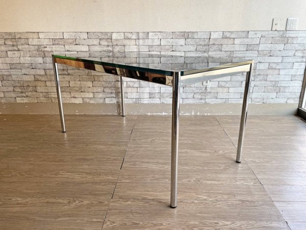 USMモジュラーファニチャー USMハラー テーブル USM Haller Table ガラス ダイニングテーブル W150cm オフィス デスク 現状品 ●