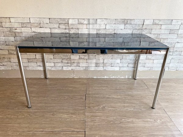 USMモジュラーファニチャー USMハラー テーブル USM Haller Table ガラス ダイニングテーブル W150cm オフィス デスク 現状品 ●