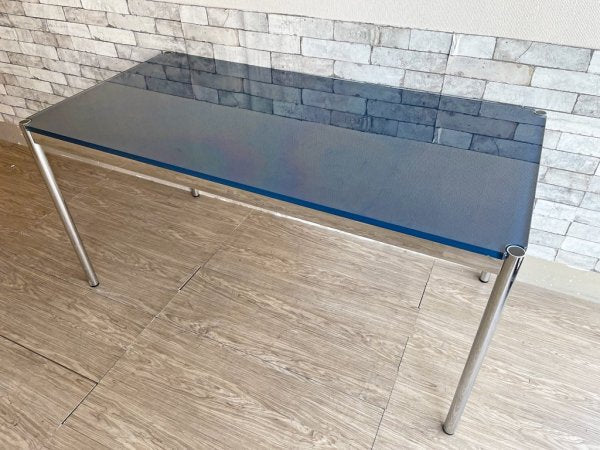 USMモジュラーファニチャー USMハラー テーブル USM Haller Table ガラス ダイニングテーブル W150cm オフィス デスク 現状品 ●