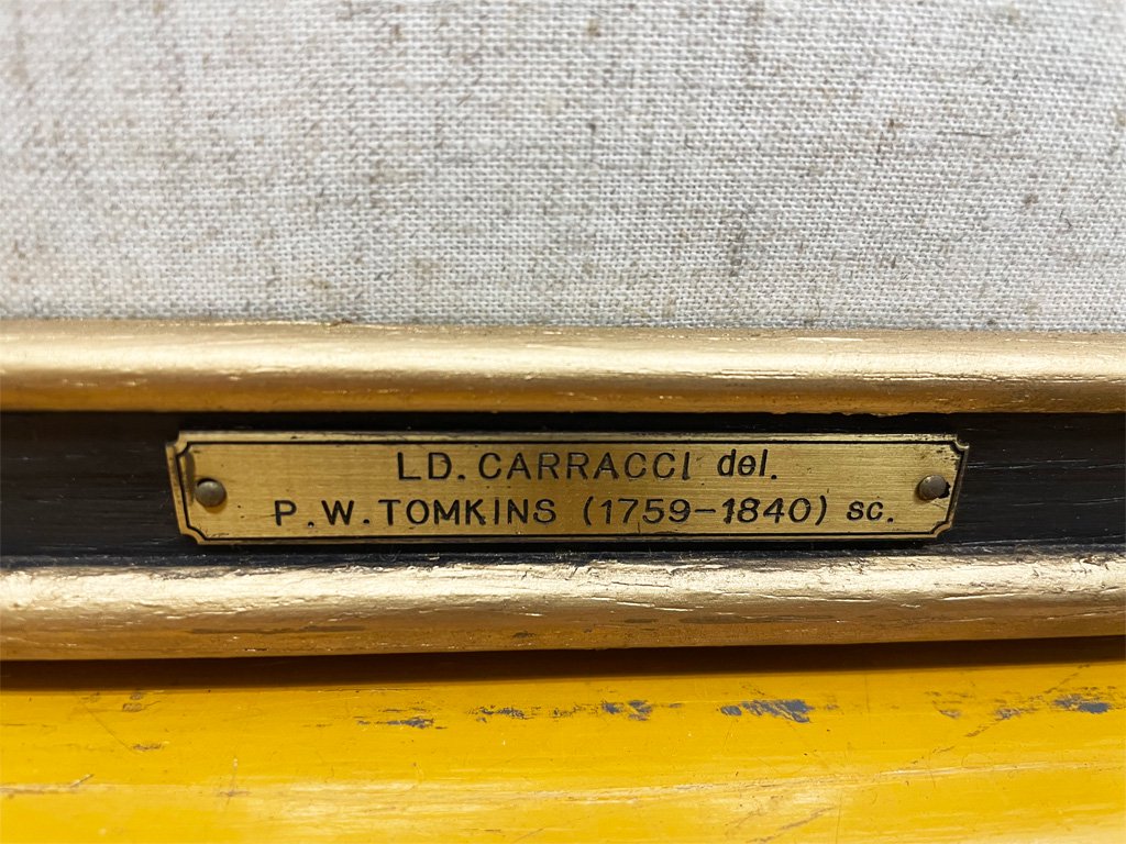 ペルトロ・ウイリアム・トムキンス ルドヴィコ・カラッチ 銅版画 聖フランシスの聖列加入 額装品 ●