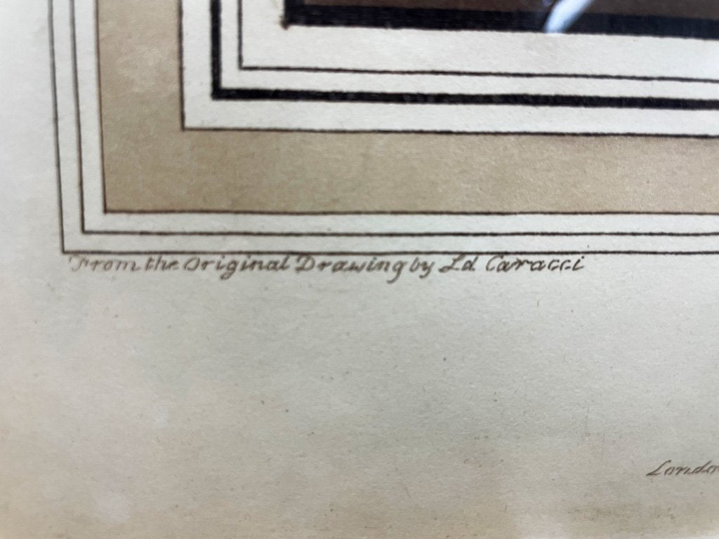 ペルトロ・ウイリアム・トムキンス ルドヴィコ・カラッチ 銅版画 聖フランシスの聖列加入 額装品 ●