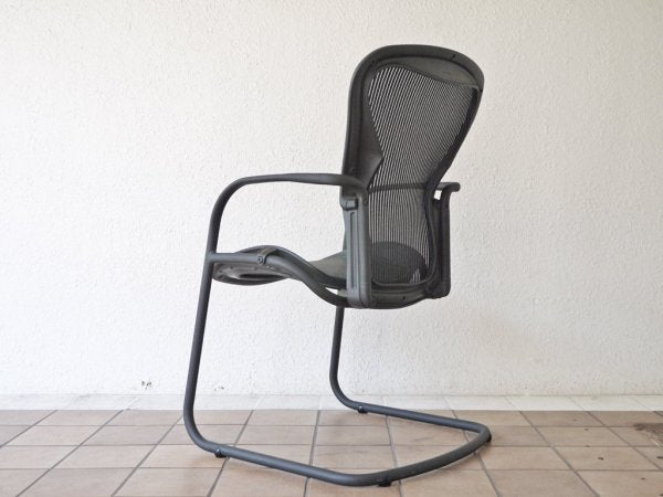 ハーマンミラー Herman Miller アーロン サイドチェア Aeron Side Chair クラシック カーボン ゲストチェア カンチレバー廃盤 定価：\100,440- ◇