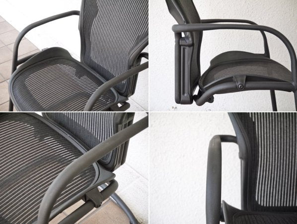 ハーマンミラー Herman Miller アーロン サイドチェア Aeron Side Chair クラシック カーボン ゲストチェア カンチレバー廃盤 定価：\100,440- ◇