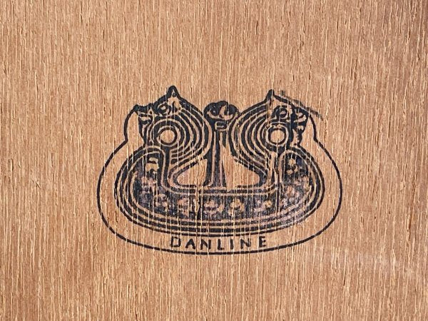 DANLINE デンマークビンテージ Danish Vintage チーク無垢材 ダイニングチェア ファブリック ブラウン ●