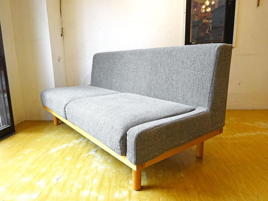 フランネル ソファ FLANNEL SOFA ハーバン HARBAN 2.5人掛け アームレス ソファ グレー ホワイト ブナ材 替えカバー付き ★