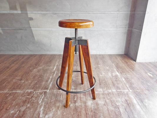 ジャーナルスタンダードファニチャー j.s.F シノン ハイスツール ウッド CHINON HIGH STOOL WOOD 昇降機能付き 定価35,200円 ♪