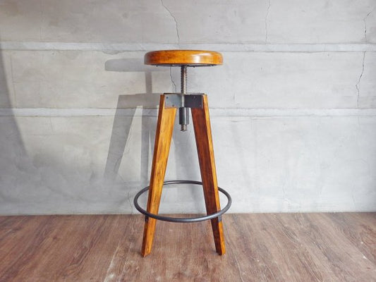 ジャーナルスタンダードファニチャー j.s.F シノン ハイスツール ウッド CHINON HIGH STOOL WOOD 昇降機能付き 定価35,200円 ♪