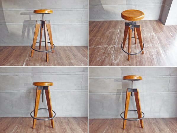 ジャーナルスタンダードファニチャー j.s.F シノン ハイスツール ウッド CHINON HIGH STOOL WOOD 昇降機能付き 定価35,200円 ♪