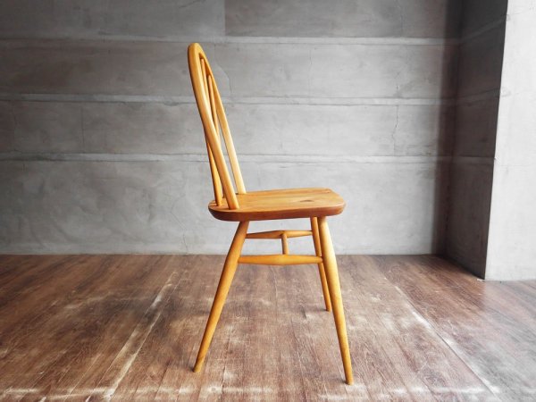 アーコール Ercol フープバックチェア スポークバックチェア ダイニングチェア エルム材 UKビンテージ 英国家具 ♪