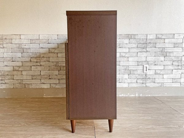 フナモコ moco キャビネット リビングボード レベッカオーク ダークブラウン W105cm 収納 モダンデザイン ●
