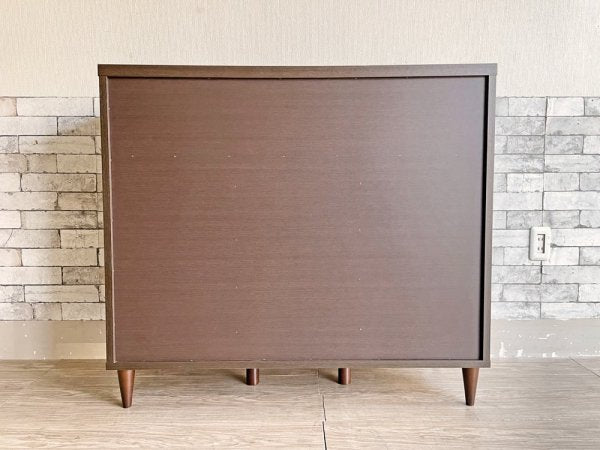 フナモコ moco キャビネット リビングボード レベッカオーク ダークブラウン W105cm 収納 モダンデザイン ●