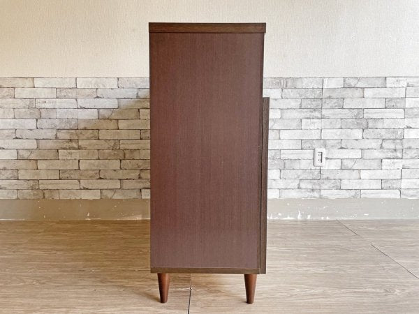 フナモコ moco キャビネット リビングボード レベッカオーク ダークブラウン W105cm 収納 モダンデザイン ●