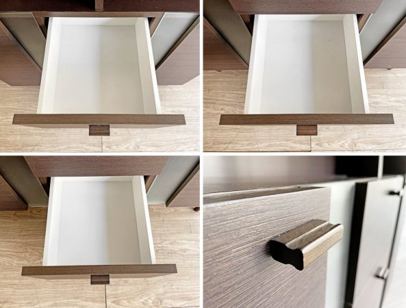 フナモコ moco キャビネット リビングボード レベッカオーク ダークブラウン W105cm 収納 モダンデザイン ●