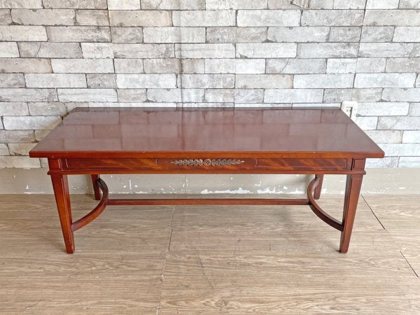 クラシカルデザイン Classical マホガニー材 ローテーブル センターテーブル W120 ●