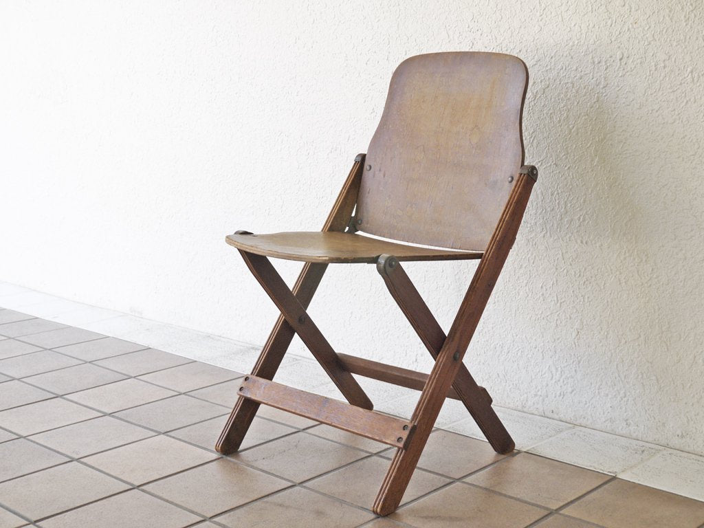 アメリカンシーティングカンパニー AMERICAN SEATING COMPANY フォールディングチェア  折り畳み USビンテージ インダストリアル ◇
