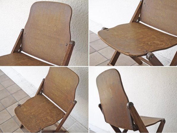 アメリカンシーティングカンパニー AMERICAN SEATING COMPANY フォールディングチェア  折り畳み USビンテージ インダストリアル ◇
