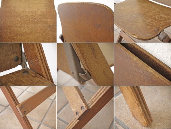 アメリカンシーティングカンパニー AMERICAN SEATING COMPANY フォールディングチェア  折り畳み USビンテージ インダストリアル ◇
