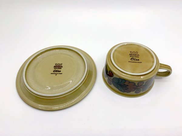 アラビア ARABIA オトソ otso カップ＆ソーサー C/S ウラ・プロコッペ Ulla Procope フィンランド 1970s ビンテージ Vintage 北欧食器 希少 ●