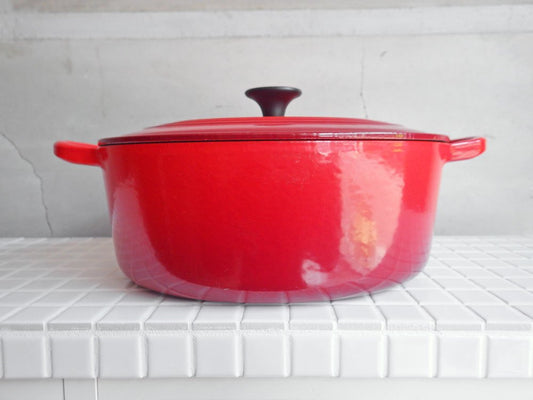 ルクルーゼ LE CREUSET ココットオーバル 両手鍋 26cm レッド ♪