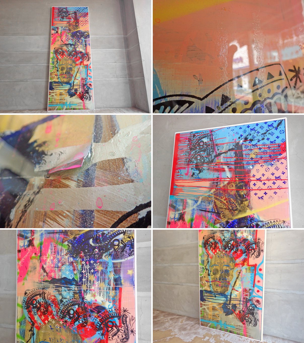 シェーン ボーデン SHANE BOWDEN 特大アート  アートパネル ウォールアート シルクスクリーン インテリア ポップアート 78.5 × 206 cm ♪