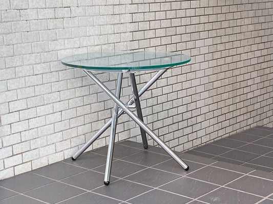 オカムラ OKAMURA RB390 サイドテーブル Glass side table ミーティングテーブル フロストガラス×	クロームレッグ 定価￥320,540- ■