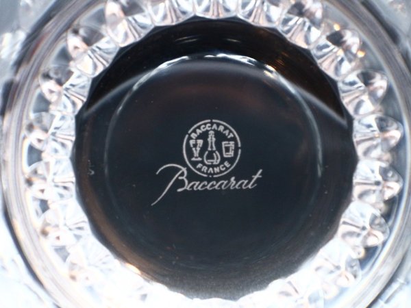 バカラ Baccarat パルメ タンブラー カットグラス エッチング 鳥紋様 クリスタルガラス フランス 定価￥28,350 ◎