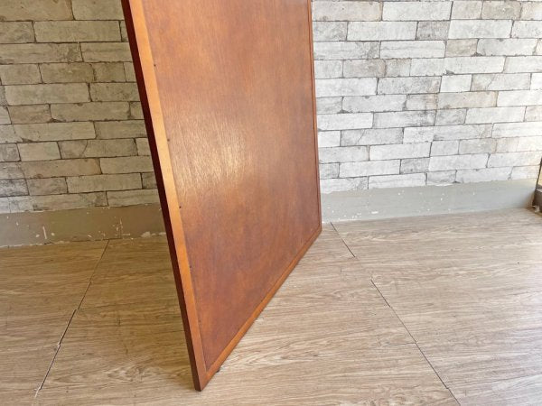 シンプルデザイン 大型ミラー 木製フレーム 姿見 ダークブラウン W91×H181cm ●
