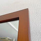 シンプルデザイン 大型ミラー 木製フレーム 姿見 ダークブラウン W91×H181cm ●