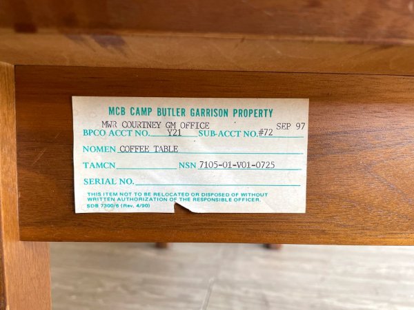 USビンテージ Vintage コーヒーテーブル センターテーブル 米国家具 W107cm ●