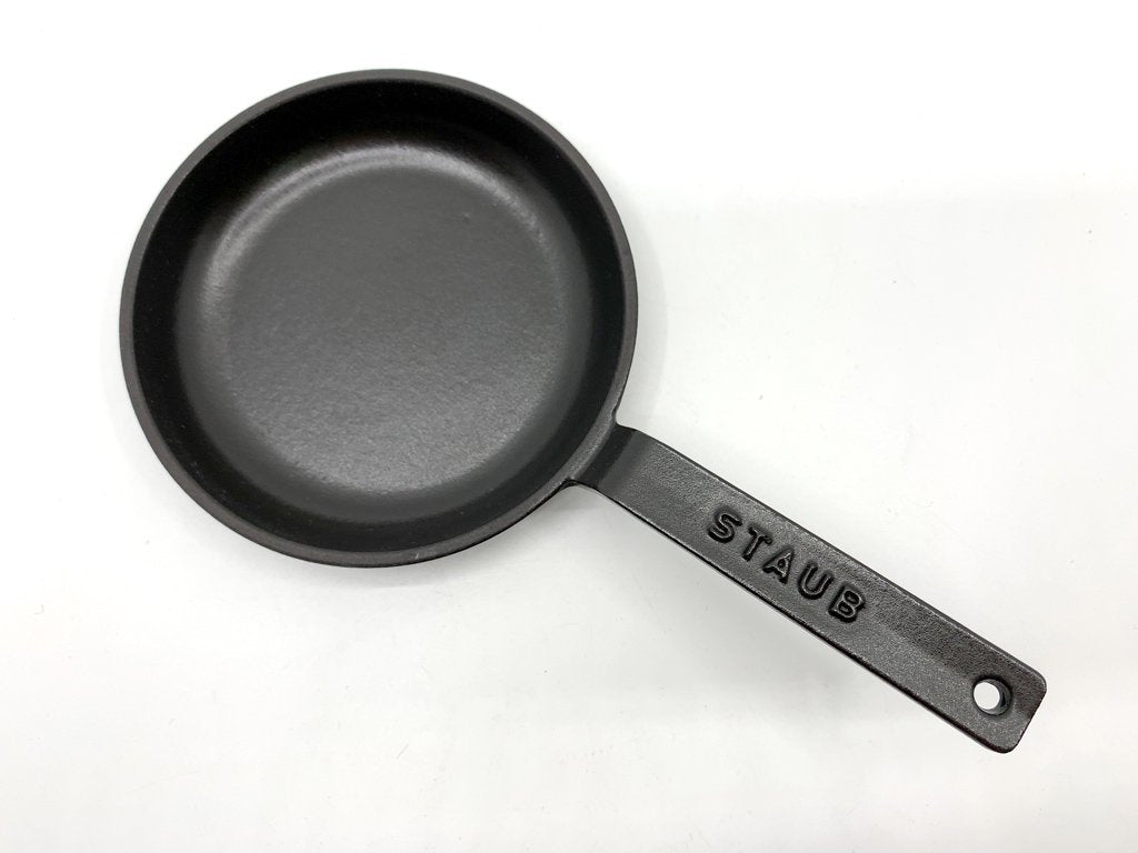 ストウブ Staub ミニシリーズ ミニフライパン 12cm ブラック 鋳鉄 アイアン フランス ●