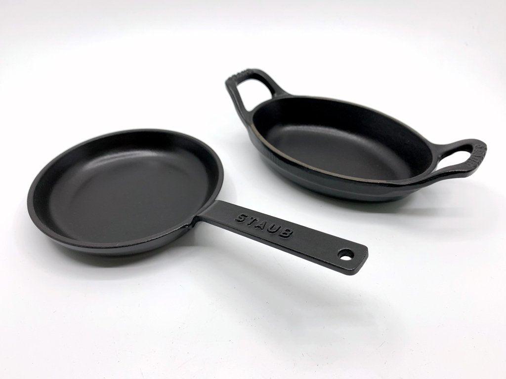 ストウブ Staub ミニシリーズ ミニフライパン 12cm ブラック 鋳鉄 アイアン フランス ●