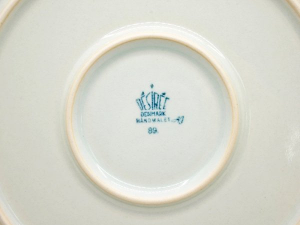 デシレ DESIREE ツーレ Thule プレート Φ20cm ハンドペイント 1960-70s デンマークビンテージ Vintage 北欧食器 ●