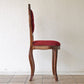 ヨーロピアンクラシカル デザイン European Classical design 木製 サロンチェア 猫脚 レッド イタリア ロココ調 ◇