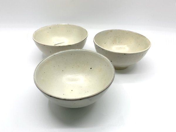 長谷川奈津 中鉢 丼 碗 ボウル 粉引 直径17cm 現代作家 陶芸家 A ●