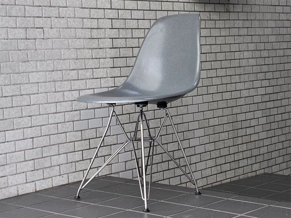 ハーマンミラー Herman Miller サイドシェルチェア 現行FRP製 エレファントハイドグレー エッフェルベース C&R イームズ ミッドセンチュリー ■