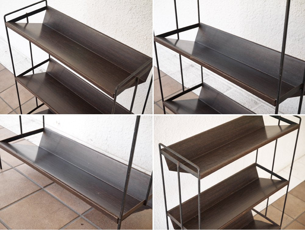インダストリアルデザイン industrial design ビンテージ ブックシェルフ マガジンスタンド アイアン×スチール ◇