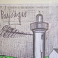 ベルナール・ビュッフェ BERNARD BUFFET 灯台 Le Phare de Guilvinec 展覧会用 リトグラフ ポスター 額装品 1983年 モーリス・ガルニエ画廊 ♪