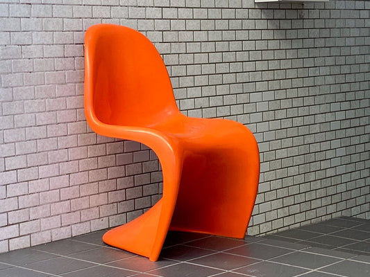 ハーマンミラー Herman Miller 1974年製 ビンテージ パントンチェア Panton Chair オレンジ GFRP製 ヴァーナー・パントン ミッドセンチュリー ■